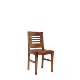 globally indian Lavazi Solid Wood Dining Chair set of 2 in Provincial Teak Finish-picture-16