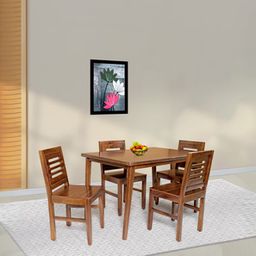 globally indian Kemp Solid Wood 4 Seater Dining Set in-picture-10