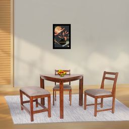globally indian Taffy Solid Wood 4 Seater Dining Set in-picture-12