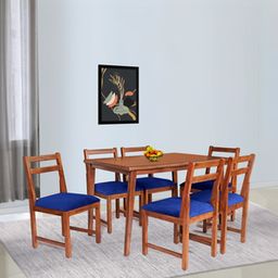 globally indian luc solid wood 6 seater Dining table in Provincial Teak-picture-7
