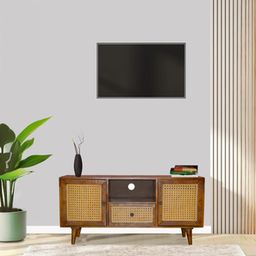 globally indian Jeny Solid Wood TV Unit in Provincial Teak Finish-picture-45