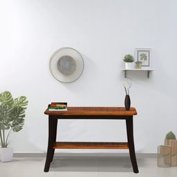 globally indian Fenna Solid Wood Console Table in Walnut Finish-picture-31