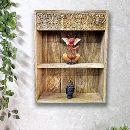 disoo fashions Brown Solid Wood Wall Shelf-picture-45