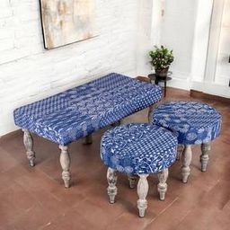 ikiriya Bestone Solid Wood Bench in Blue Finish-picture-27