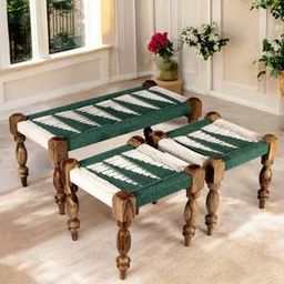 ikiriya Oakville Solid Wood Bench in Green Finish-picture-20