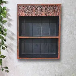 disoo fashions Red Solid Wood Wall Shelf-picture-15