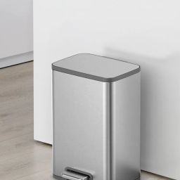 OBSESSIONS Stainless Steel Step Dustbin with Liner, 15 Litres, Metallic-picture-19
