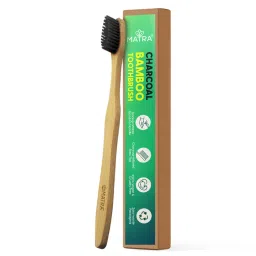 Matra Charcoal Bamboo Toothbrush With Soft Bristles & Floss Tip-picture-11