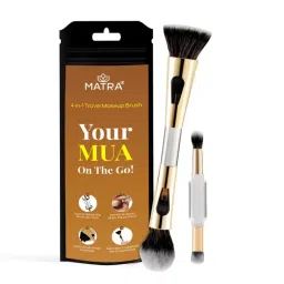 Matra 4 in 1 Travel Makeup Brush Cosmetic Brush Set for Powder, Foundation & Eyeshadow Blending-picture-20