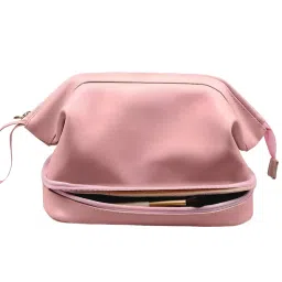 Matra Travel Makeup Pouch Cosmetic Organizer 2 Layer Pu Leather Vanity Bag Multipurpose Storage-picture-23