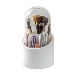 Matra Rotating Makeup Brush Holder Organizer Stand Vanity Cosmetic Storage Case Box with Lid Cover-picture-38