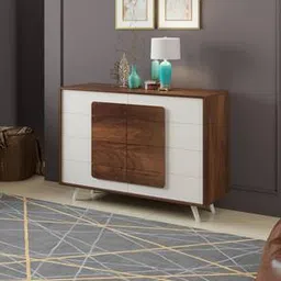 bluewud Mayrone Large Engineered Wood Chest of 8 Drawers in Brown Maple And Whit...-picture-16