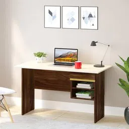 bluewud Amalet Engineered Wood Study Table in Brown Maple And Beige Finish-picture-24