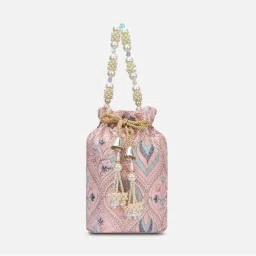 Lavie Women Pink Sara Structured Potli (M)-picture-33