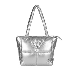Colorbar Quilted Puffer Tote Bag - Rocking Silver-picture-18