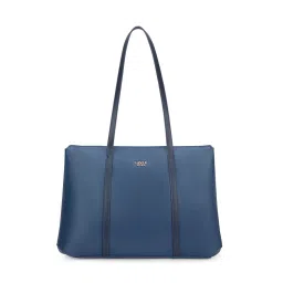 Lavie Luxe Relax Blue Solid Tote Bag-picture-46