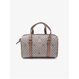 tommy hilfiger accessories Tommy Hilfiger Logo Brown Polyester Handbag With Detachable Strap-picture-1