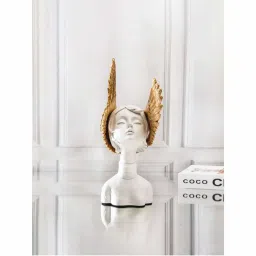 Smokey Cocktail White Winged Hat Handmade Sculpture-picture-0