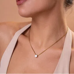 Palmonas Women Round Solitaire Necklace-picture-27