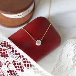 Palmonas Women Delicate Diamond Studded Necklace-picture-23