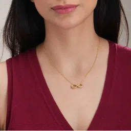 Palmonas Women Golden Infinity Necklace-picture-19