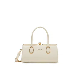 Lavie Luxe Women Dazzle Frame HandBag with Detachable Strap -Off White (M)-picture-15