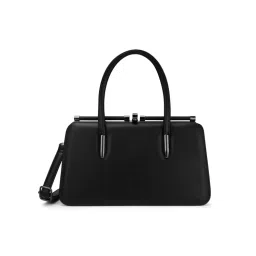 Lavie Luxe Women Book Frame Satchel Bag with Detachable Strap -Black (M)-picture-23