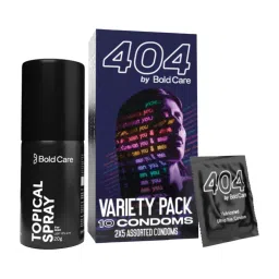 Bold Care Extend Topical Spray + 404 Variety Pack Condoms Combo-picture-10