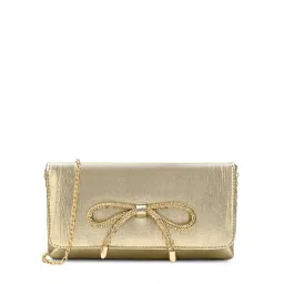 Lavie Crush Bow Women Envelope Clutch with Detachable Chain -Gold (M)-picture-41