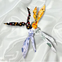 Rhe Cosmetics Long Tail GlimmerGrip Hair Scrunchies-Mix Colour- 2Pcs-picture-49