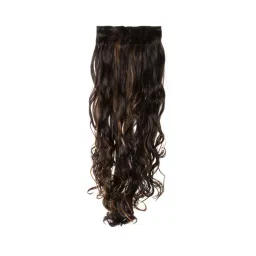 Stasia Street 5 Clip-In 30" Full-Wavy Dark Brown Golden Highlights Hair Extension-picture-40