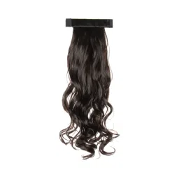 Stasia Street Clip-In 20 Inch Soft Curls Dark Brown Pony Tail Hair Extension-picture-9