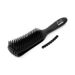 Stasia Street Wet And Dry Hair Detangler Hair Brush With Spacing Clip - Black-picture-43