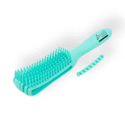 Stasia Street Wet And Dry Hair Detangler Hair Brush With Spacing Clip - Green-picture-44