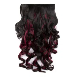 Stasia Street Clip-In 18 Inch Step Curls Burgundy Hair Extensions-picture-48