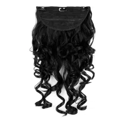 Stasia Street Clip-In 18 Inch Step Curls Jet Black Hair Extensions-picture-37