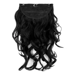 Stasia Street Clip-In 18 Inch Soft Curls Jet Black Hair Extensions-picture-49