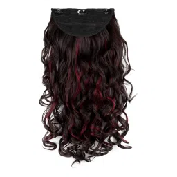 Stasia Street Clip-In 24 Inch Soft Curls Burgundy Hair Extensions-picture-0