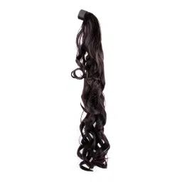Stasia Street Clip-In 20 Inch Semi Curly Dark Brown Ponytail-picture-42