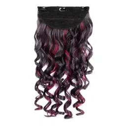 Stasia Street Clip-In 24 Inch Step Curl Burgundy Hair Extensions-picture-45