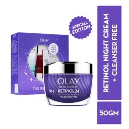 Olay Retinol Kit For Overnight Repair, Anti-Ageing Night Cream With Cleanser, Fragrance Free-picture-0