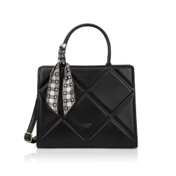 Lavie Luxe Womens Quare Satchel Bag With Detachable Strap - Black-picture-26