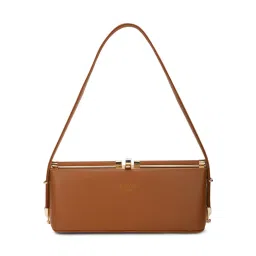 Lavie Luxe Womens Parallel Small Frame Satchel Bag - Tan (S)-picture-4
