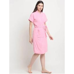 Creeva Baby Pink Micro Terry Bath Robe-picture-37