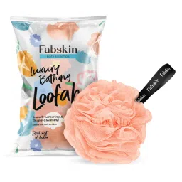 Fabskin Luxury Bathing Round Loofah Bath Sponge - Peach-picture-4