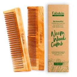 Fabskin Graduated & Wide Tooth Neem Wooden Comb - Set Of 2-picture-23