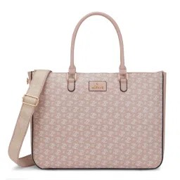 Lavie Womens Pink Mono Ll Regina Tote Bag with Detachable Strap (L)-picture-26