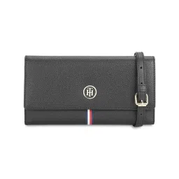 tommy hilfiger accessories Tommy Hilfiger Freida Women Leather Flap Wallet Cum Sling Black-picture-7