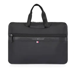 tommy hilfiger accessories Tommy Hilfiger Unisex Grenada Polyester 14 Inch Laptop Business Case - Black-picture-1
