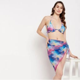 Secrets By ZeroKaata Women Printed Swimwear - Multi-Color-picture-1